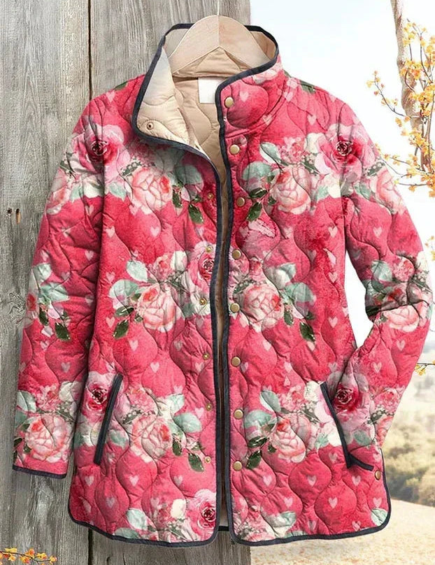 Rosalind | Pink and Red Floral Jacket