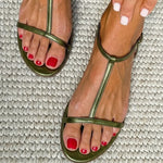 Rowena | Golden Spring Flip-Flops