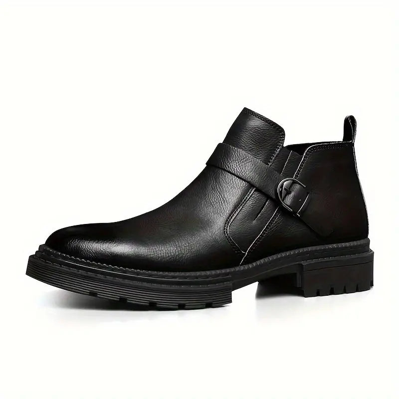 Francis | Classic Men's Leather Boots with Button Detail