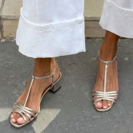 Ava | Everyday Elegance Golden Sandals