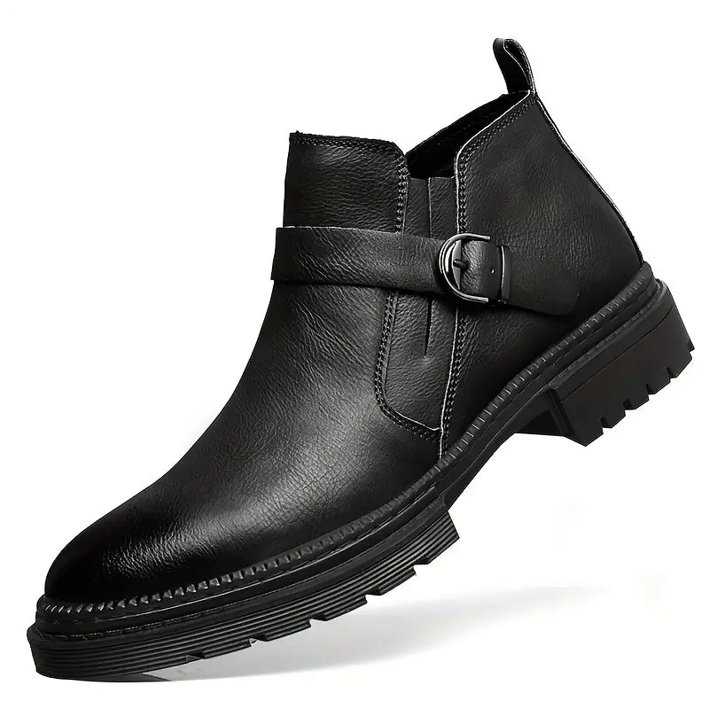 Francis | Classic Men's Leather Boots with Button Detail
