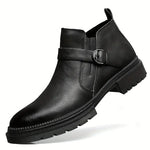 Francis | Classic Men's Leather Boots with Button Detail
