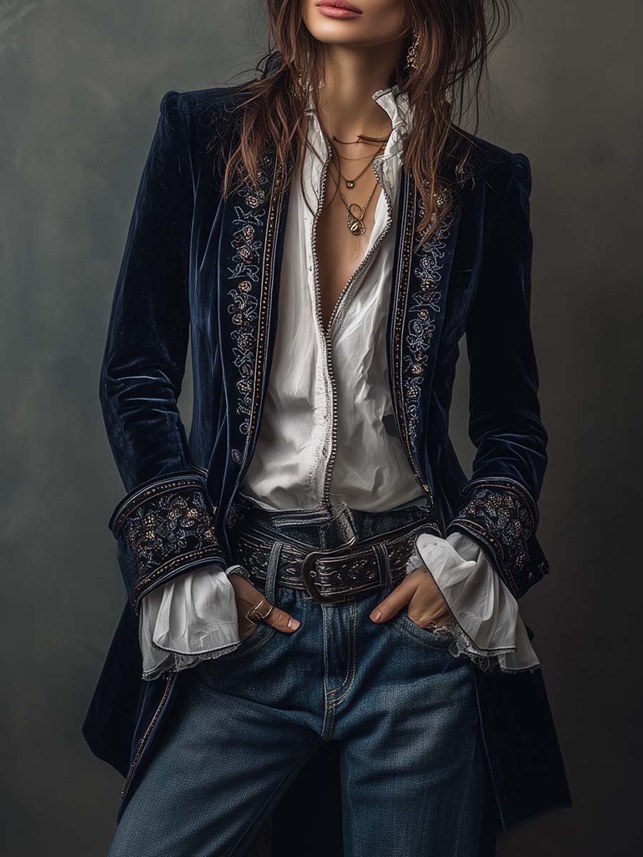 Gabrielle | Long Embroidered Coat