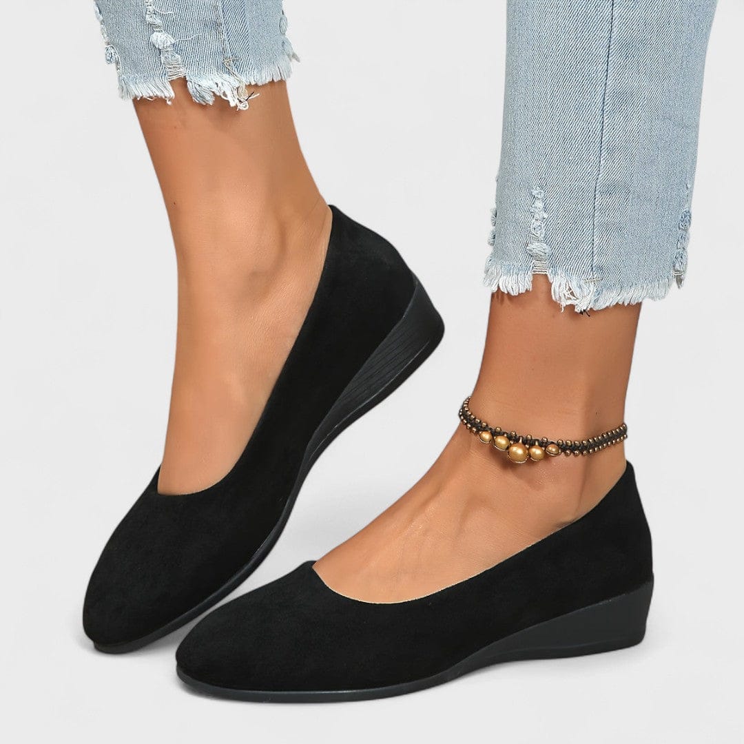 Eliza | Comfortable Ballet Flats with Raised Heel