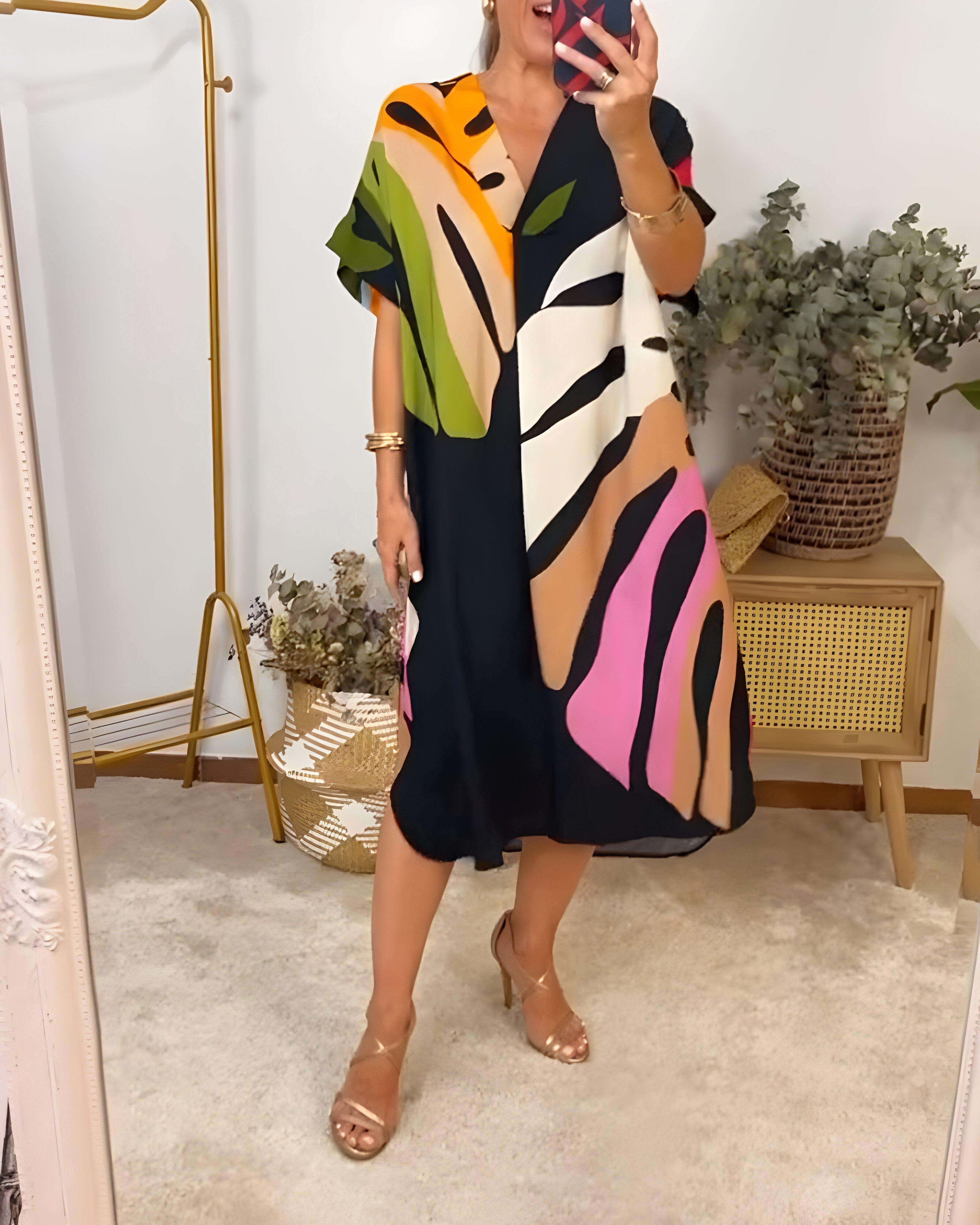 Hattie | Abstract Print Dress