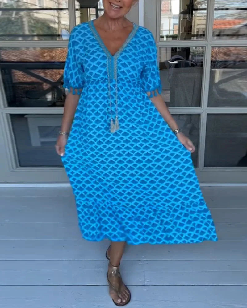 Meg | Wave Print Dress