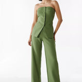 Sandra | Sleeveless Button-Up Set