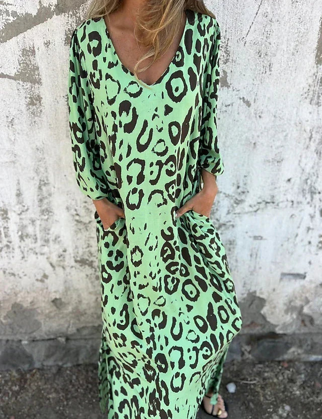 Emmeline | Leopard Print Maxi Dress