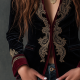 Clementine | Vintage Baroque Embroidered Velvet Blazer