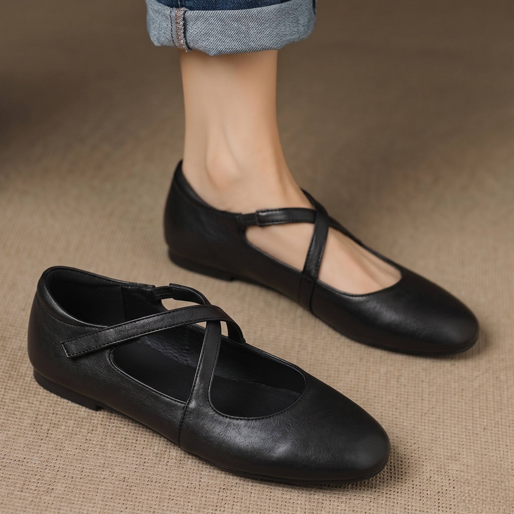 Ada | Genuine Leather Ballet Flats
