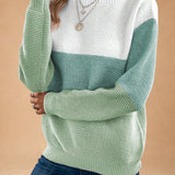 Zoe | Two-Tone Knit Jumper