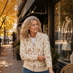 Irene | Delicate Floral Vine Cardigan