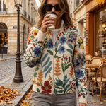 Barbara | Botanical Floral Pattern Cardigan