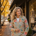 Penelope | Floral Garden Pattern Cardigan