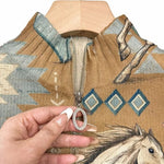Belinda | Horse and Cactus Pattern Cardigan