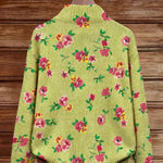 Ellen | Green Floral Pattern Cardigan