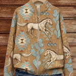 Belinda | Horse and Cactus Pattern Cardigan