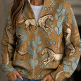 Belinda | Horse and Cactus Pattern Cardigan