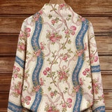 Sabrina | Pink Clematis Pattern Cardigan