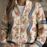 Sabrina | Pink Clematis Pattern Cardigan