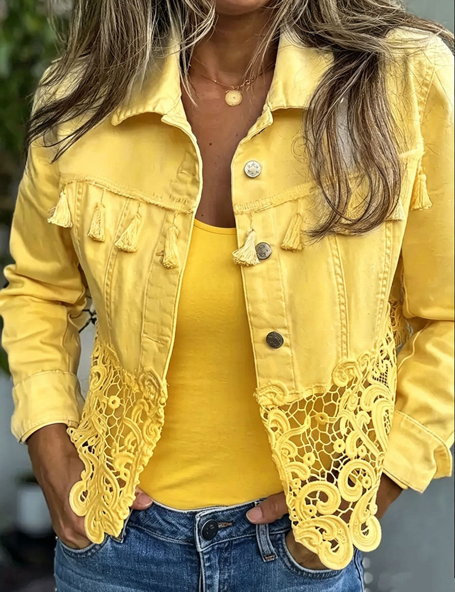 Barbara | Cropped Openwork Jacket