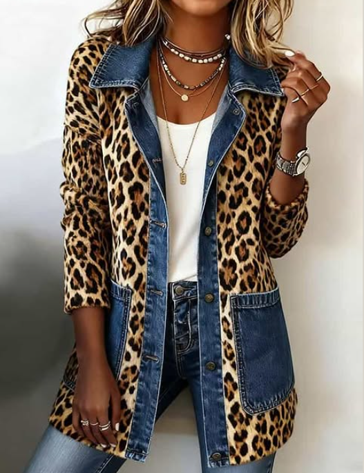 Rebecca | Long Leopard Print Jacket
