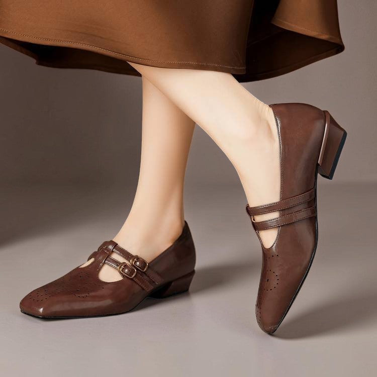 Maisie | Double-Strap Brogue Mary Jane Shoe