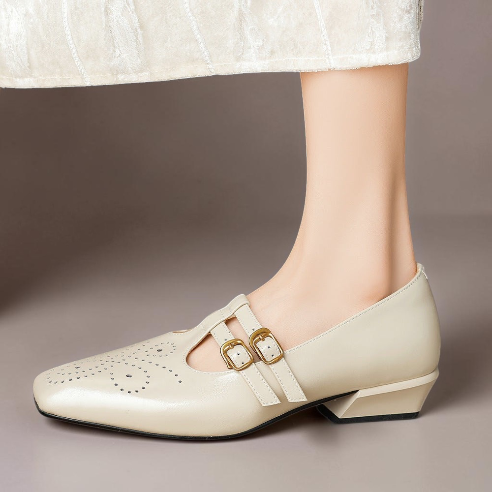 Maisie | Double-Strap Brogue Mary Jane Shoe