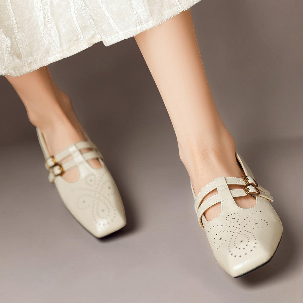 Maisie | Double-Strap Brogue Mary Jane Shoe