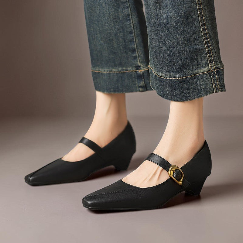 Amy | Panelled Mary Jane Heels