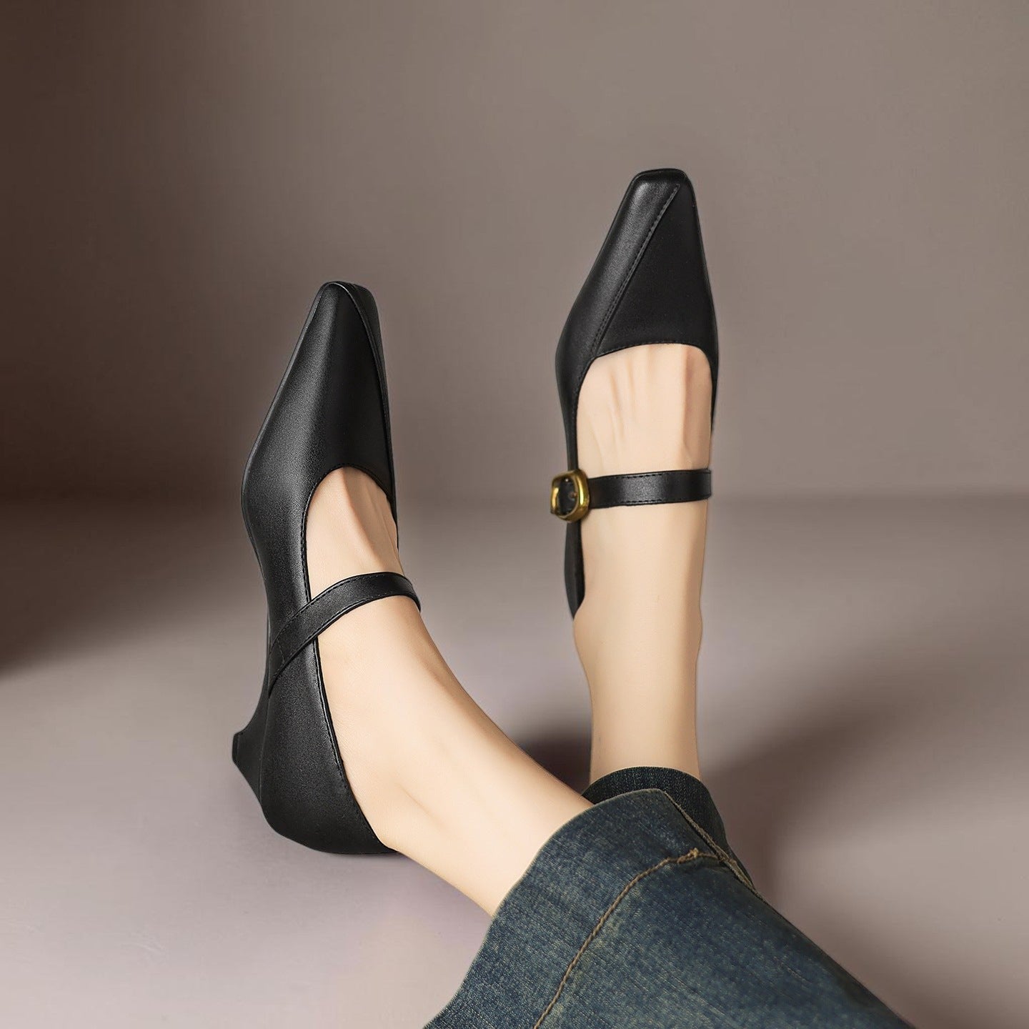 Amy | Panelled Mary Jane Heels