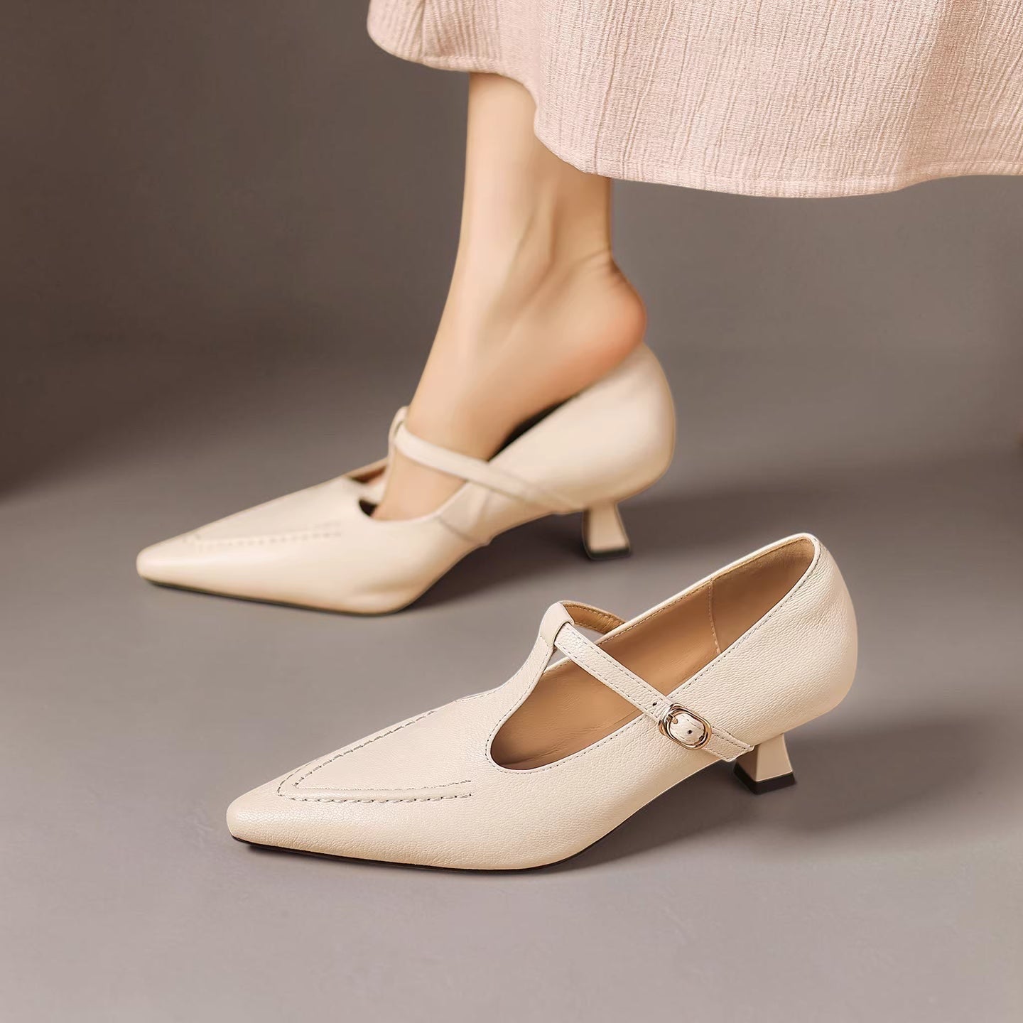 Tabitha | Genuine Leather Court Shoes