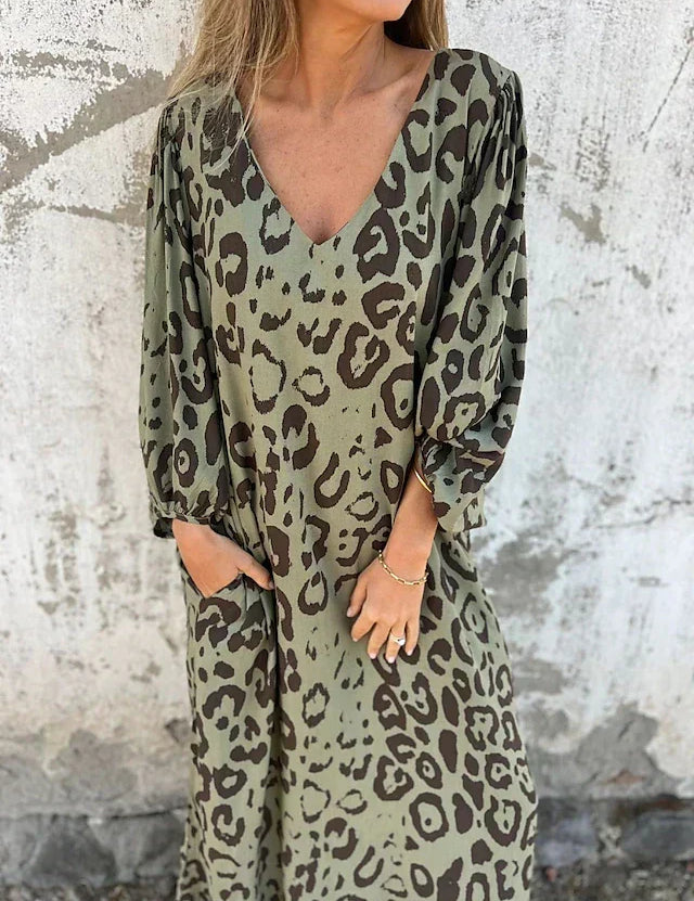 Emmeline | Leopard Print Maxi Dress