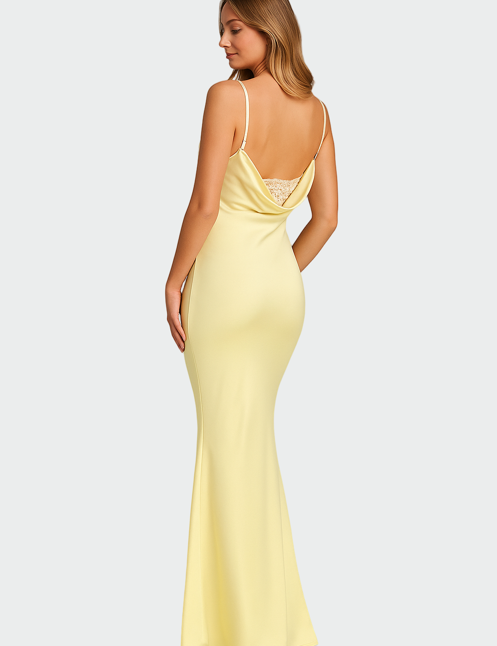 Heather | Open-Back Satin Dress