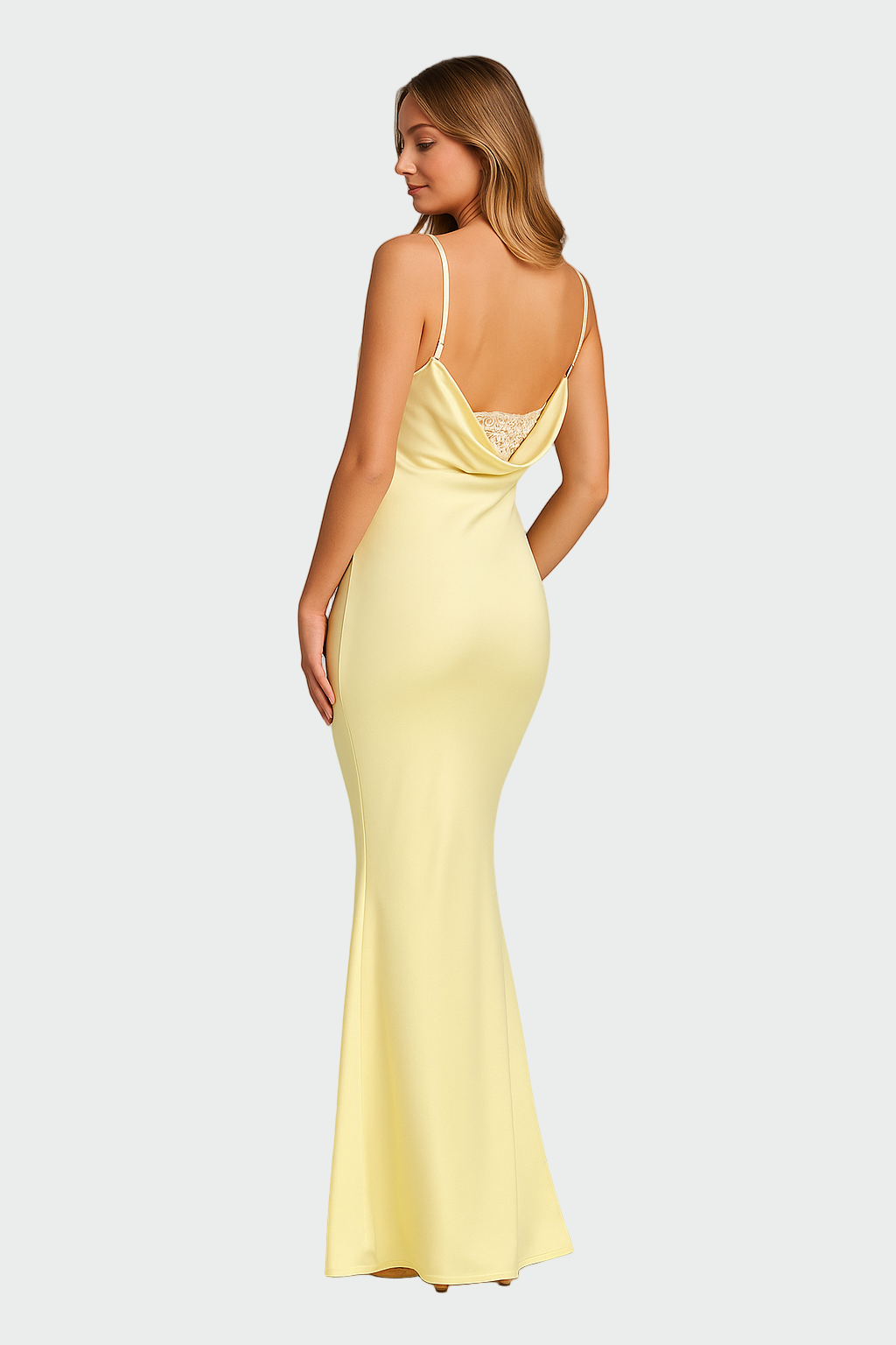 Heather | Open-Back Satin Dress