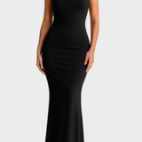 Heather | Open-Back Satin Dress